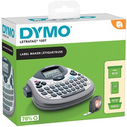 Etiqueteuse Dymo LetraTag 100T portable azerty 12mm argent 1 Stuk