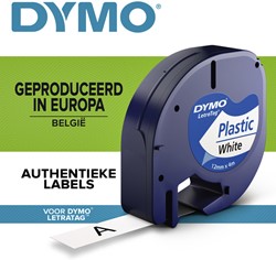 Ruban Dymo Letratag 91202 plastique 12mm noir sur jaune, Rubans de  lettrage, Imprimantes étiquettes & Rubans, Papier & Expédition