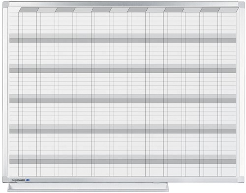 Tableau planning Legamaster Professional annuel horizontal 90x120cm 1 Stuk