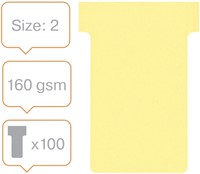 Fiche-T planning Nobo n°2 48mm jaune 100 pièces 100 Stuk-5