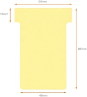 Fiche-T planning Nobo n°2 48mm jaune 100 pièces 100 Stuk-3