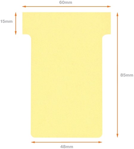 Fiche-T planning Nobo n°2 48mm jaune 100 pièces 100 Stuk-3