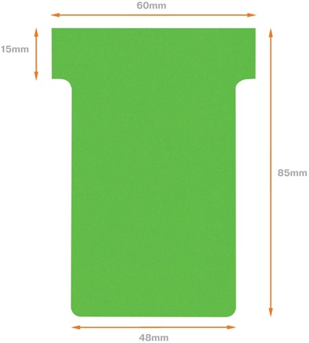 Fiche-T planning Nobo n°2 48mm vert 100 pièces 100 Stuk-3