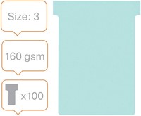 Fiche-T planning Nobo n°3 80mm bleu 100 pièces 100 Stuk-2