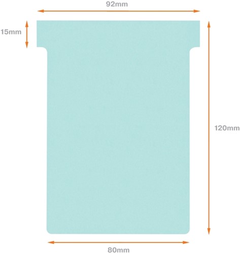 Fiche-T planning Nobo n°3 80mm bleu 100 pièces 100 Stuk-3