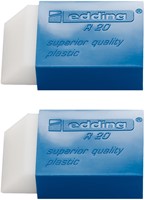 Gum edding R20 met kunststof blauwen houder 2st 2 Stuk-2