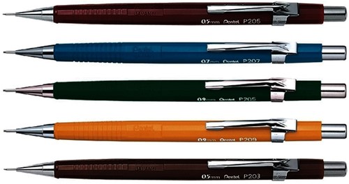 Vulpotlood Pentel P203 2B 0.3mm bruin 1 Stuk-3