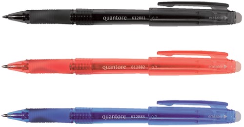 Gelschrijver Quantore erasable 0.7mm zwart 1 Stuk-2