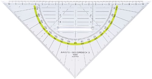 Geodriehoek Aristo 1555/2 225mm met greep 1 Stuk