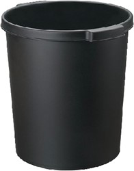 Corbeille à papier Djois Re-Solution 15L avec rebord pour prise noir 1 Stuk