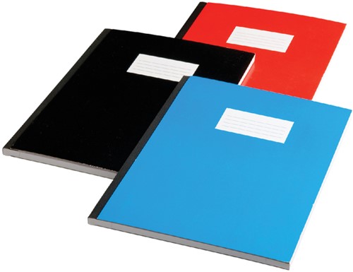 Cahier de notes noir/rouge A4 ligné 70g 96 feuilles sur