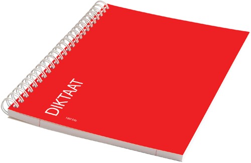 Cahier Qbasic Dictaat A5 spirale ligné 160 pages 70g rouge 1 Stuk