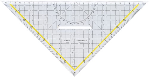Geodriehoek Aristo 1648/2 met greep 325mm 1 Stuk