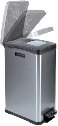 Poubelle à pédale EKO Rejoice 30 litres Inox mat 1 Stuk-2