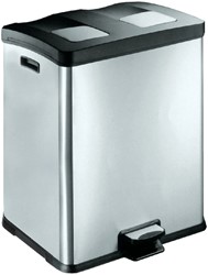Poubelle à pédale EKO Rejoice 2x30 Inox mat 1 Stuk