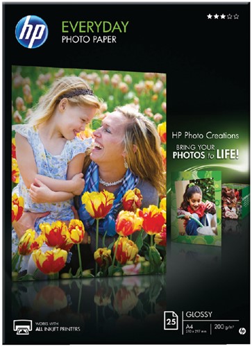 Fotopapier HP Q5451A A4 200gr glans 25 Vel