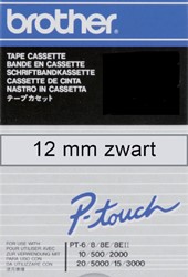Ruban de lettrage Brother P-Touch TC-101 standard 12mm noir sur transparent 1 Stuk
