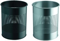 Corbeille à papier Durable 3310-23 15L 165mm perforations argent 1 Stuk-2