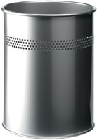 Corbeille à papier Durable 3300-23 15L 30mm perforations argent 1 Stuk