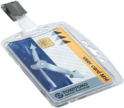 Porte-badge Durable 8005 fermé avec pince 54x85mm 1 Stuk