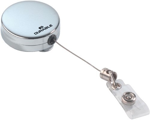 Enrouleur Durable 8225 avec bouton-pression 800mm chrome 1 Stuk