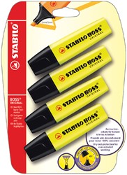 Surligneur STABILO BOSS Original 70/24 jaune blister 4 pièces 4 Stuk