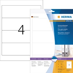 Etiquette dorsale HERMA 61x192mm adhésive large blanc 10 Vel