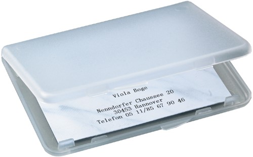 Visitekaartetui Sigel 15krt 89x57mm transparant 1 Stuk