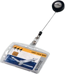 DURABLE 8207 Porte-badge DE LUXE avec cordon textile pour 1 carte