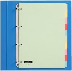 Intercalaire Quantore 4 perforations 10 onglets carton assorti 1 Set