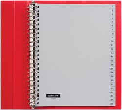 Intercalaire Quantore 23 perforations numéro 1-52 PP gris 1 Set
