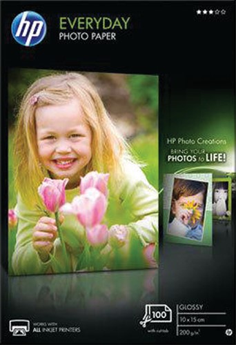 Fotopapier HP CR757A 10cmx15cm 200gr glans 100 Vel