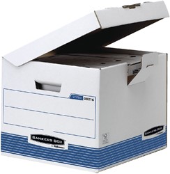 Caisse archives Bankers Box System flip top cube blanc-bleu 1 Stuk