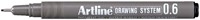 Fineliner Artline technisch 0.6mm zwart 1 Stuk