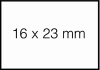 Etiquette prix Sato Duo 20 16x23mm blanc amovible 1200 etiket