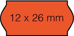 Etiquette prix Open-data C6 12x26mm rouge fluo permanent 1500 pièces 1500 Stuk