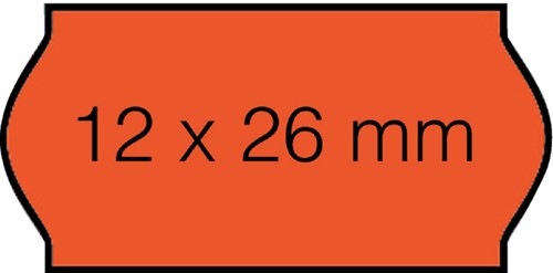 Prijsetiket 12x26mm Sato Samark permanent flr rood 1500 Stuk