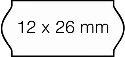 Prijsetiket 12x26mm Sato Samark permanent wit 1500 Stuk