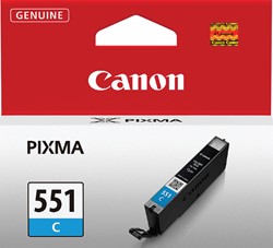 Cartouche d’encre Canon CLI-551 bleu 1 Stuk