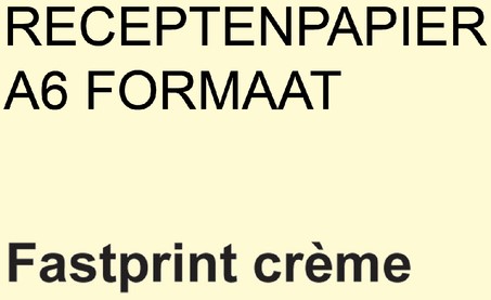 RECEPTPAPIER FASTPRINT A6 80GR CREME 2000 Vel