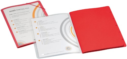 Trieur Djois A4 personnalisable 6 onglets rouge 1 Stuk-2