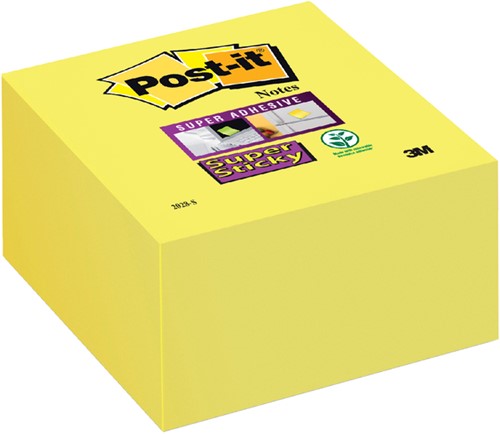 Memoblok Post-it 2028 Super Sticky 76x76mm neon gl 1 Stuk