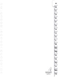 Tabblad Kangaro 23r PK420AZM 20dlg alfabet karton 1 Set