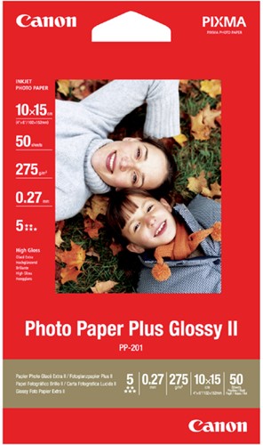 Papier jet d’encre Canon PT-201 10x15cm 260g brillant 50 feuilles 50 Vel