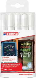 Marqueur craie edding 4095 ogive 2-3mm blanc blister 5 pièces 5 Stuk