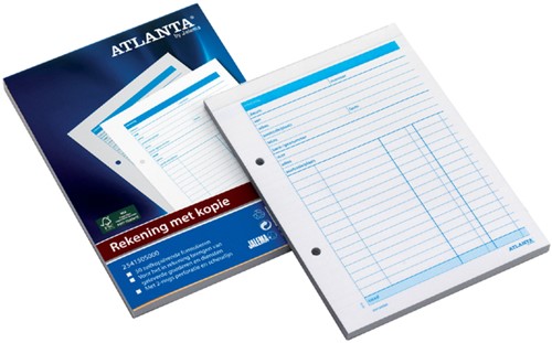 Carnet de factures Djois Atlanta A5 couverture rigide 50x2 feuilles autocopiant 1 Stuk