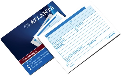 Carnet de reçus Djois Atlanta A6 autocopiant blanc 1 Stuk