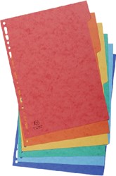 Intercalaires Exacompta 225x297mm 11 perf 6 onglets carton brillant 1 Set