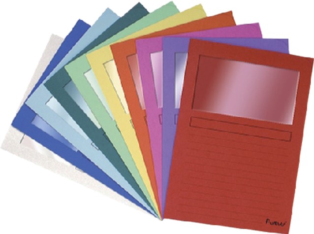 Pochette modèle L Exacompta + fenêtre carton rouge 100 Stuk bij Bonnet  Office Supplies