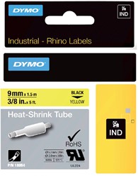 Ruban Dymo Rhino 18490 12mmx3,5m nylon flexible noir sur jaune sur